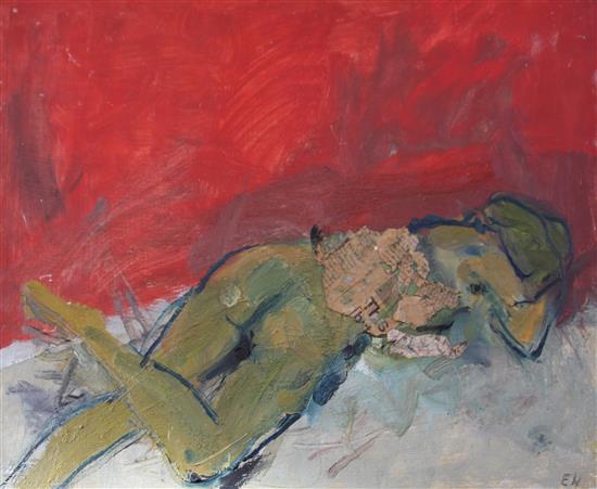 Edward Wakeford (1914-1973) Reclining nude, 16 x 20in.